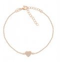 Brilio Silver Romantic Gold Plated Heart Bracelet BR18R
