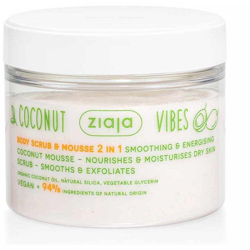 Ziaja Coconut y Oranžinis Vibes Exfoliante Corporal y Mousse 2 En 1, 270 ml