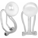 Jwl Luxury Pearls Hopeakorvakoruklipsit oikealla helmillä JL0398 Jwl Luxury Pearls Hopeakorvakoruklipsit oikealla helmillä JL0398