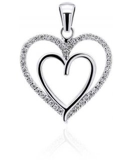 Brilio Silver Brilio Silver Charming silver heart pendant with zircons PT13W