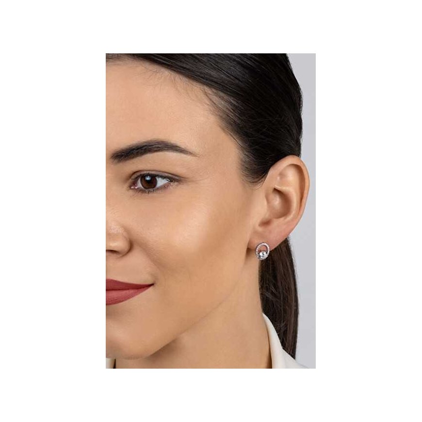 Brilio Silver Decent silver earrings with zircons EA1055W – 3