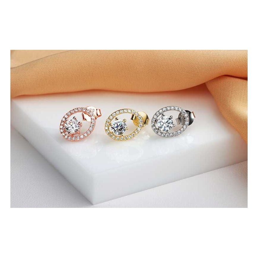 Brilio Silver Decent silver earrings with zircons EA1055W – 5
