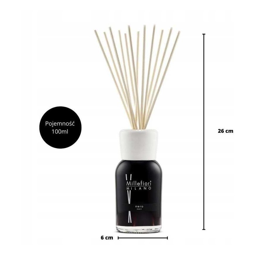 Millefiori Milano Aroma diffuusori Natural Nero 100 ml 100 ml Kotituoksu ruokolla – 4