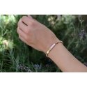 Troli Rose gold plated bracelet with steel beads