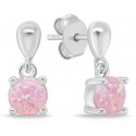 Brilio Silver Silver earrings with pink opals EA1137WP Brilio Silver Silver earrings with pink opals EA1137WP