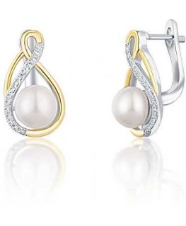 Jwl Luxury Pearls Tyylikkäät kaksisävyiset korvakorut oikeilla helmillä JL0721