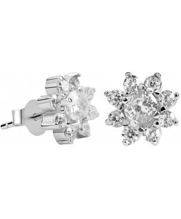 Beneto Silver earrings flowers AGUP1170