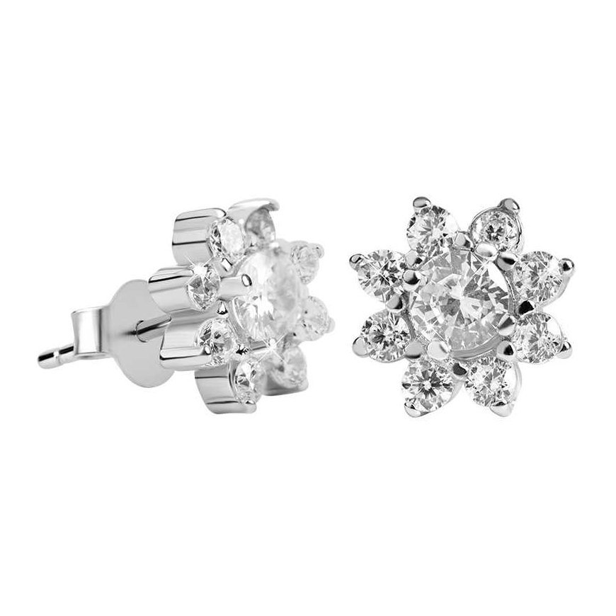 Beneto Silver korvakorut kukat AGUP1170