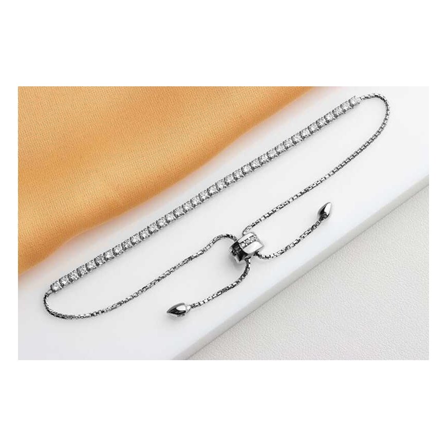 Brilio Silver Brilio Silver Elegant silver bracelet with zircons BRC91W – 2