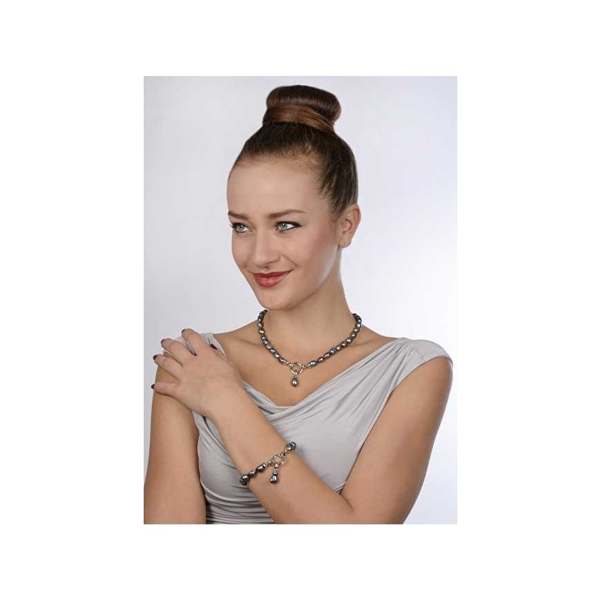 Jwl Luxury Pearls Apyrankė iš tikro metalo mėlynų perlų JL0562 – 2