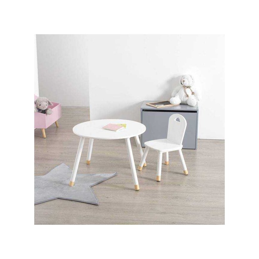 Halmar Valkoinen TUOLI lapsille, LASTEN huonekalut - 50 x 28 x 28 cm – 3