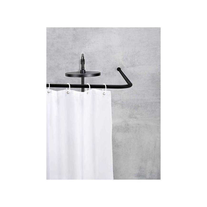 Corner shower rail 20 mm, black, Wenko – 3