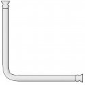 Corner shower rail 20 mm, black, Wenko Corner shower rail 20 mm, black, Wenko