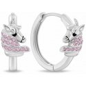 Brilio Silver Hopeasormukset Unicorn vaaleanpunaisilla zirkoneilla EA1108WP Brilio Silver Hopeasormukset Unicorn vaaleanpunaisilla zirkoneilla EA1108WP