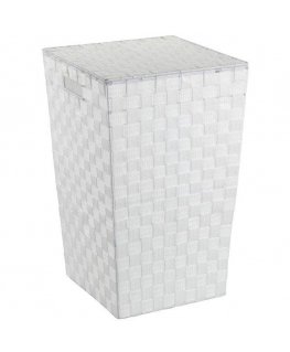 Decorative laundry basket Adria WENKO 48l, closed bathroom container with handles