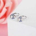 Moiss Playful silver earrings with blue zircon four-leaf clovers E0000570 Moiss Playful silver earrings with blue zircon four-leaf clovers E0000570