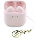 TWS Earphones Guess Glossy Effect Printed Classic Logo & Charm pinkki TWS Earphones Guess Glossy Effect Printed Classic Logo & Charm pinkki