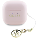 Ausinės TWS Guess Glossy Effect Printed Classic Logo & Charm rožinis Ausinės TWS Guess Glossy Effect Printed Classic Logo & Charm rožinis