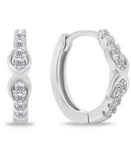 Brilio Silver Charming silver hoop earrings EA1132W
