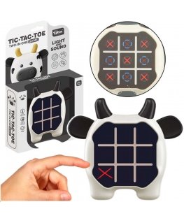 Lean Toys Electronic Game 3in1 Tic Tac Toe Memory Cow Black and White