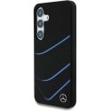 Kotelo Mercedes Silicone Contrasted Curves MagSafe Samsung Galaxy S25 mustalle