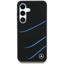 Kotelo Mercedes Silicone Contrasted Curves MagSafe Samsung Galaxy S25 mustalle