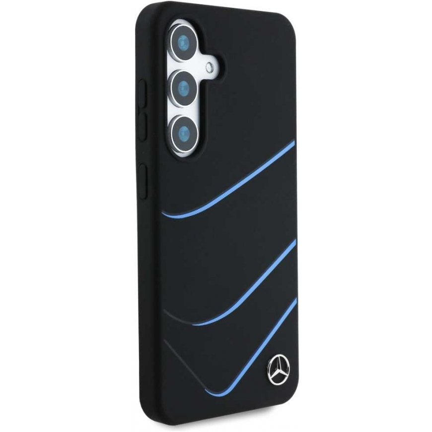 Case Mercedes Silicone Contrasted Curves MagSafe for Samsung Galaxy S25 black – 4