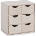 Wooden box for small items, 6 drawers, ZELLER, 28cm height