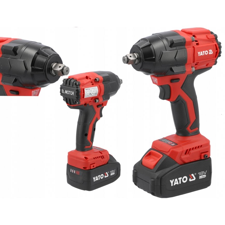 YATO Impact Wrench BEZSZCZO 18V 800Nm 2x4.0Ah