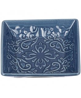Wenko Dark Ceramic soap dish, rustic, dark blue