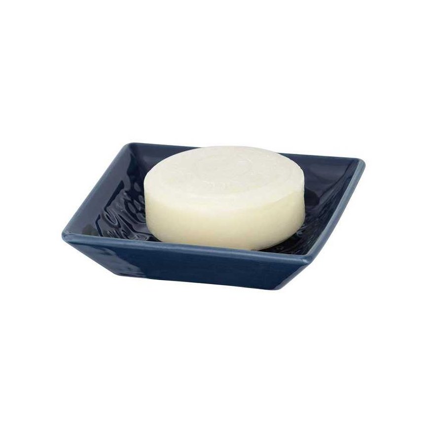 Wenko Dark Ceramic soap dish, rustic, dark blue – 2