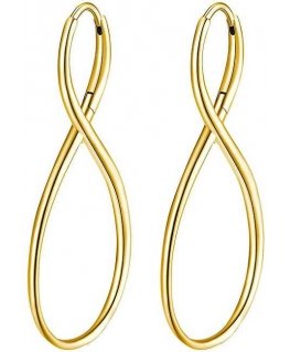 Brosway stylish gold-plated endless ribbon earrings BBN28
