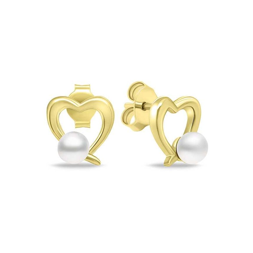 Brilio Silver Romantic gold-plated pearl jewelry set SET234Y (earrings, necklace) – 2