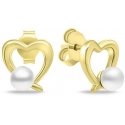 Brilio Silver Romantic gold-plated pearl jewelry set SET234Y (earrings, necklace) Brilio Silver Romantic gold-plated pearl jewelry set SET234Y (earrings, necklace)