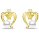Brilio Silver Romantic gold-plated pearl jewelry set SET234Y (earrings, necklace) Brilio Silver Romantic gold-plated pearl jewelry set SET234Y (earrings, necklace)