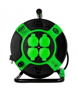 REV 10217412 power extension 40 m 4 AC outlet(s) Indoor/outdoor Black, Green