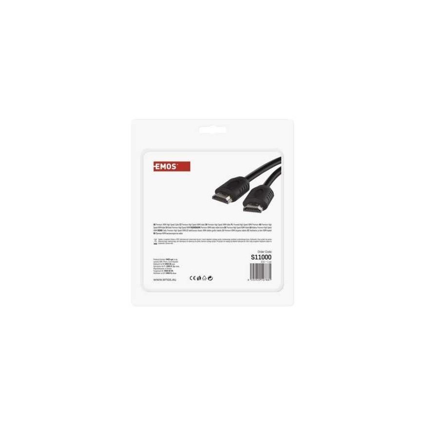 Emos HDMI 2.0 nopea kaapeli Haarukka - Haarukka 10 m – 3