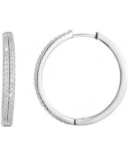 Beneto Round silver earrings AGU1153