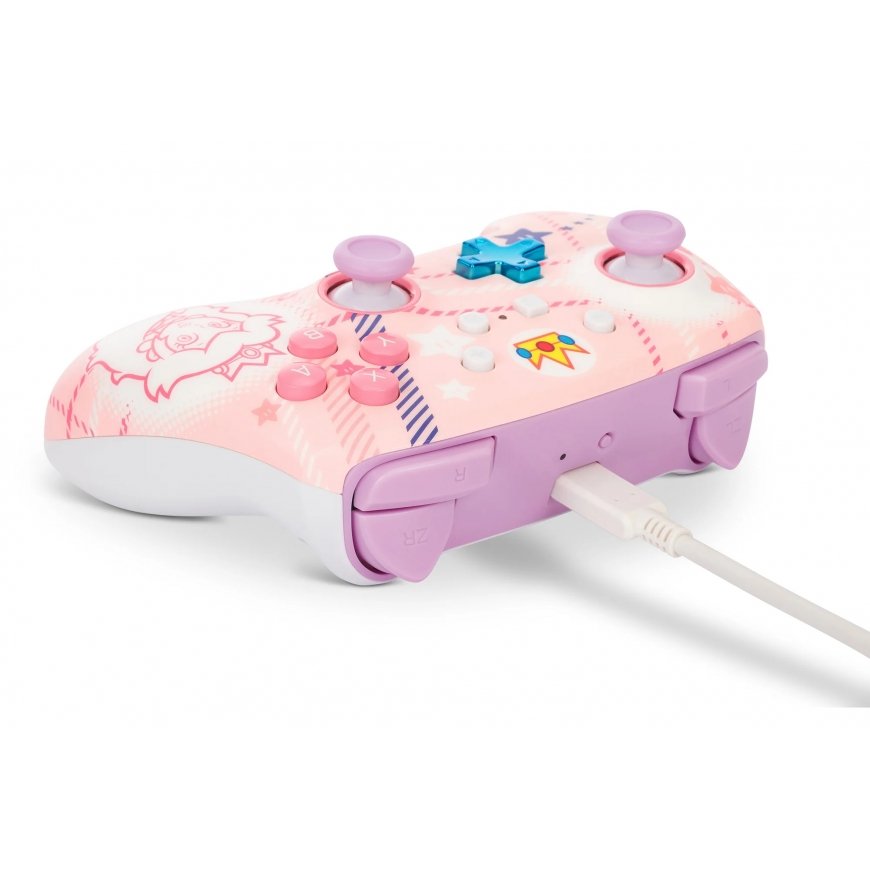 PowerA Enhanced Wireless Controller for Nintendo Switch - Princess Peach Plaid – 5