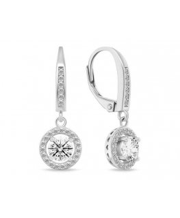 Brilio Silver Brilio Silver Beautiful silver earrings with clear zircons EA466W
