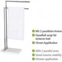 WENKO, rankšluosčių ir drabužių kabykla 45,5x20x82 cm balta poliderva ir chromas WENKO, rankšluosčių ir drabužių kabykla 45,5x20x82 cm balta poliderva ir chromas