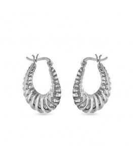 Again Jewelry Fashionable silver hoop earrings AJNS0064
