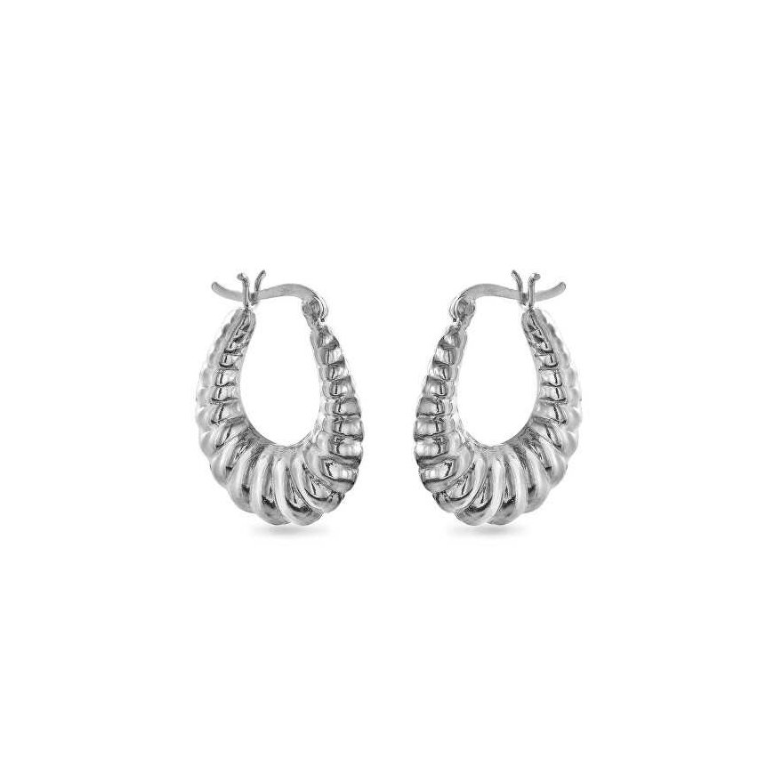 Again Jewelry Fashionable silver hoop earrings AJNS0064
