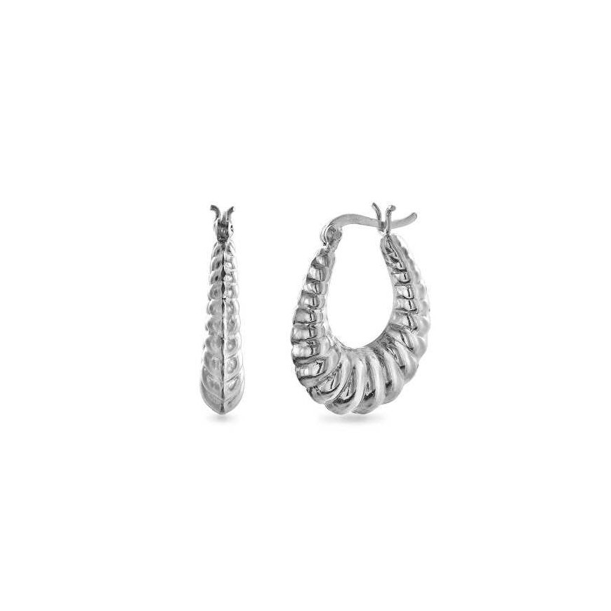 Again Jewelry Madingi sidabriniai auskarai su lanku AJNS0064 – 2