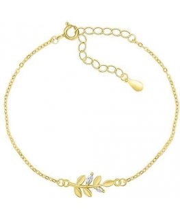 Brilio Silver Charming Gold-Plated Twig Bracelet BRC81Y