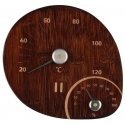 Sauna thermometer and hygrometer, dark bamboo color, RENTO Sauna thermometer and hygrometer, dark bamboo color, RENTO