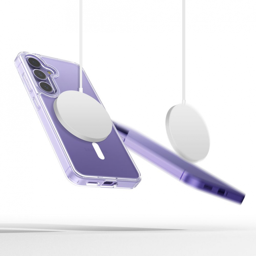 Case Tech-Protect Flexair Hybrid Magsafe Galaxy S25:lle läpinäkyvä – 2