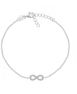 Brilio Silver Brilio Silver Viehättävä hopeinen rannekoru zirkoneilla Infinity BR42W