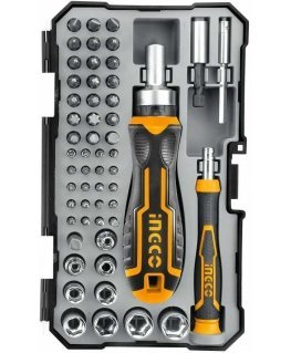 Ingco HKSDB0558 Screwdriver ratchet + bits set 55pcs CrV