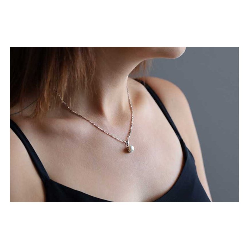 Beneto Silver pendant with freshwater pearl AGH97 – 2
